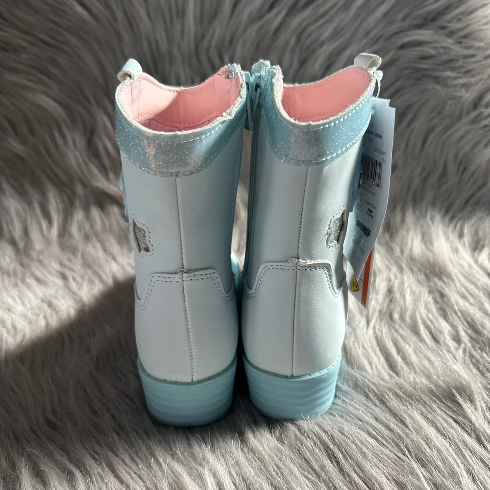 Ground Up Bluey Cowgirl Toddler Girl Size 9 Blue Light Up Shoes Side Zip Pull On
